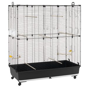Ferplast Cage Planeta large, noire 118x59cm H=135cm, distance grille 9.8mm