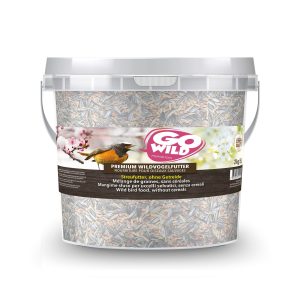 GoWild Graines p.oiseaux sauvages 2kg Seau 5l, sans céréales, nourri.à l`année