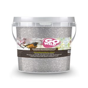 Graines de tournesol noir 2kg oiseaux sa Seau 5l, nourriture à l`année