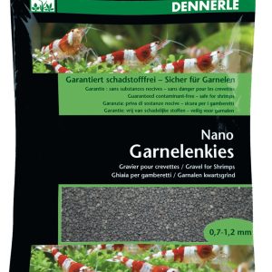 Dennerle Nano gravier Sulawesi 2kg noir, p. crevettes, granulation 0.7-1.2m