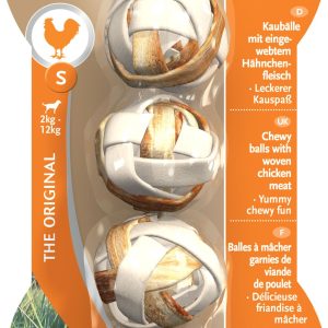 8en1 Delights balles S 4pcs 36g balles à mâcher en peau brute av.viande