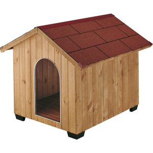Domus, maison p. chien en bois, moyenne+ E:73x85x67.5cm I:54x68x67.5cm
