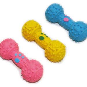 SP haltère en latex avec son, 10cm en 3 couleurs assorties