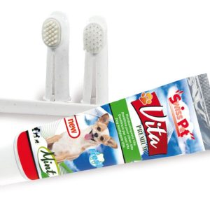 swisspet Deluxe set de soins dentaires dentifrice 2brosses doigt 1brosse dents