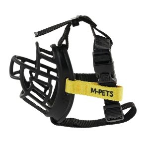 M-Pets Maulkorb XS, 14x10x4cm sw+gelb