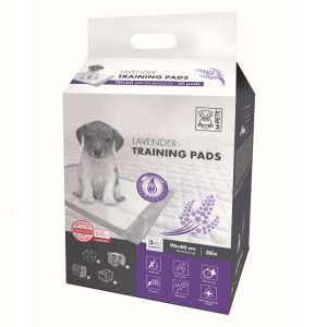 M-Pets Tapis d'entraînement pour chiots, violet et blanc, 90 x 60 cm