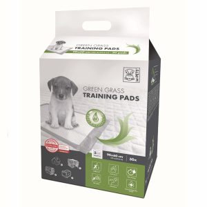 M-Pets Tapis d'entraînement pour chiots, vert et blanc, 90 x 60 cm