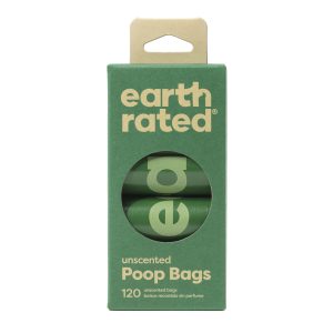 Earth Rated Sachet crottes 120pcs. sans odeur, 8 rouleaux à 15 sachets