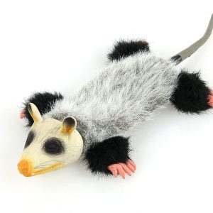Jouet en latex+peluche opossum avec son 18x38cm