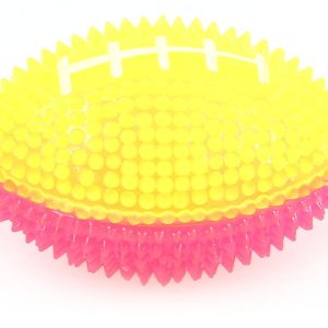 Jouet p.chiens Rugby lumineux fuchsia-ja incl. batterie, D=8cm/L=8.5cm swisspet
