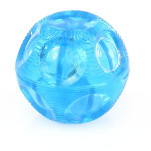 Jouet p.chiens Balle lumin. Lumo, bleue incl. batterie, D=8cm, swisspet