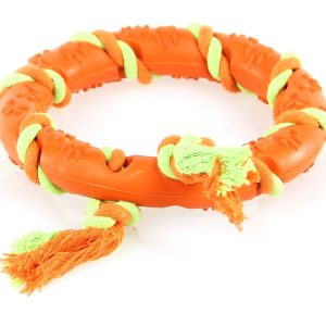 Jowa Anneau de jeu a.corde, orange/jaune D=15cm/épais.25mm orange/jaune Non toxic