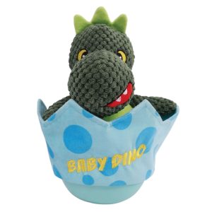 M-Pets Jouet pour chien Tumbler Dino bleu, 27 x 17,5 x 12 cm