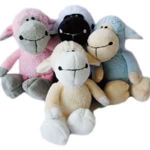 SP mouton Crazy en peluche av. son, 16cm 4 couleurs assorties