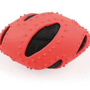 Jouet p.chiens Joy-ballon rugby L17cm ro L=17x9.3cm, rouge et noir, swisspet
