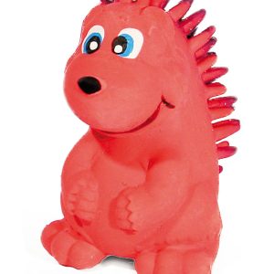 sp jouet pchien. latex hérisson rockeur 7,5cm. debout. av couinement. rouge