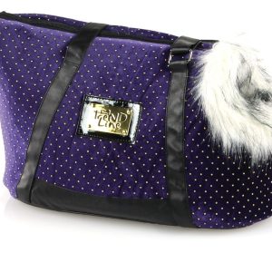 TrendLine Sac de transport Donna, lilas 37x21x24cm,velours,peluche,imitation pea