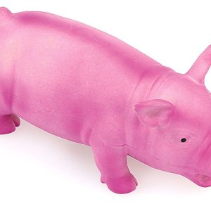 swisspet jouet p.chien cochon en latex M avec couinement, rose L=23x10x9cm