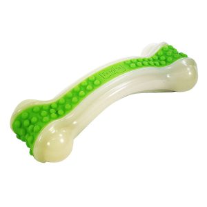 Jouet p.chiens Denta-Play Popbone, S 38x10.3cm vertn+beige swisspet