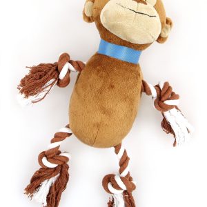 Singe en peluche Simbo avec son L=32cm brun, swisspet