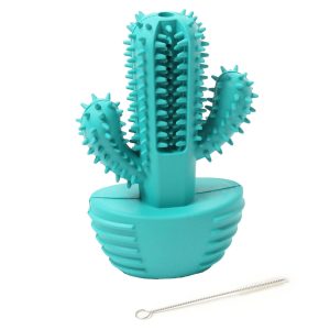 swisspet Teeth&Play Cacto 10.5x5x15.5cm turquoise av.couineur&brosse d.nettoyage
