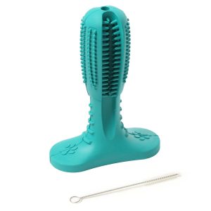 swisspet Teeth&Play Chewi 10x4x14.5cm turquoise, avec brosse de nettoyage