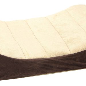 Boot Coussin en peluche fermeture éclair antiglisse 76x50x16cm brun foncé/clair