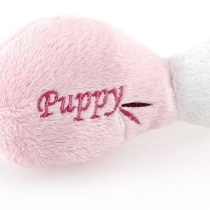Jouet pour chiots, cuisse, 12cm assorti en rose et bleu, avec couic