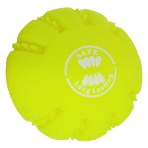 Jouet dentaire balle lumineuse, jaune en silicone D=6cm câble recharge USB