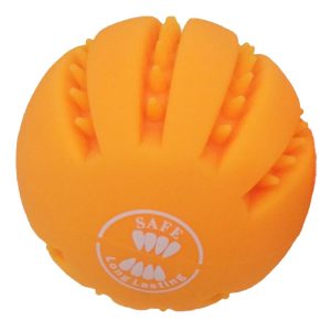Jouet dentaire balles lumineuses, orange en silicone, D=6cm incl câble de recharg