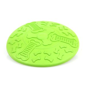 swisspet Flying-Disc Bone D=21cm vert en caoutchouc flottant