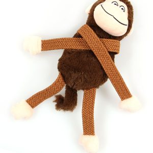 swisspet singe peluche Stretchy L=34cm ohne Quietscher braun