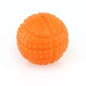 swisspet Miniballe avec boucles orange caoutchouc D=5.5cm avec son