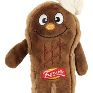 swisspet Steak en peluche 9x6x18cm brun avec couinement