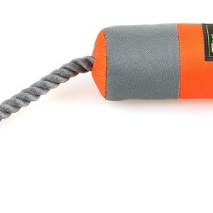 Jouet Stick a.balle de tennis D=6/L=18cm av.couinement,orange/gris, flottant