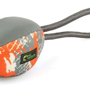 Jouet Slide ballon de foot D=11cm/L=40cm av.couinement,orange/gris, flottant