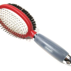 ComfortLine brosse double, petite noir rouge, poignée-silicone L=21cm