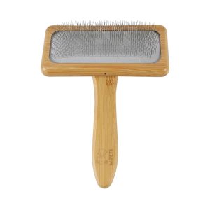 M-Pets Brosse lissante en bambou M, beige, 9,5 x 15,5 cm