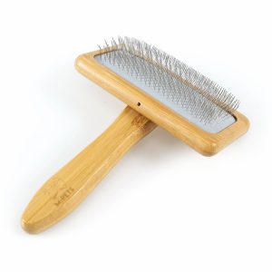 M-Pets Bamboo Slicker Brush L, beige, 12.2x15.5cm