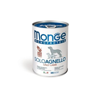 Monge Monoprotein GF Pâtè Lamb 400g Agneau, sans céréales, Pâté en boite alu