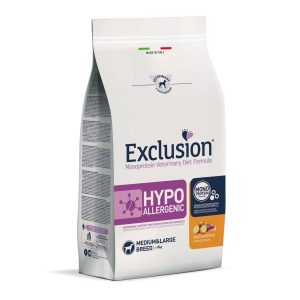 Exclusion Chien VET ad. M&L canard 12kg hypoallergène monoprotéine canard&pom.t.