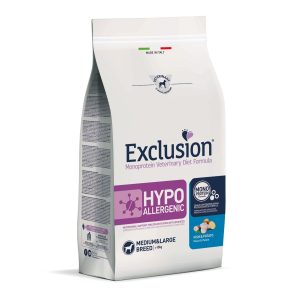 Exclusion Chien VET ad. M&L poisson 2kg hypoallergène monoprotéine poisson& p.t.