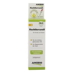 Anibio huile d`onagre 50ml p. chiens et chats, avec vitamine E, p. pelage épais
