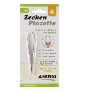 Anibio pince à tiques en inox, 9cm