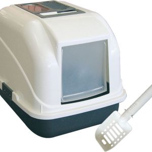 swisspet caisse à chats Levin 50x40x40cm A avec pelle et filtre, en 3 couleurs