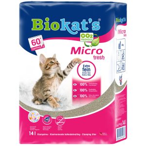 Biokat`s Micro fresh 14l litière p.chats avec grains extra fins