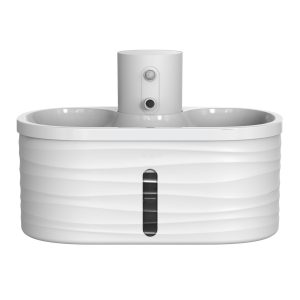 Fontaine a eau Butterfly 2,5 litres, L=17cm/P=26cm/H=17,5cm, blanche