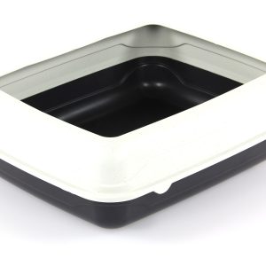 swisspet Caisse à chats Topy L, grise foncée, 55x43x12cm