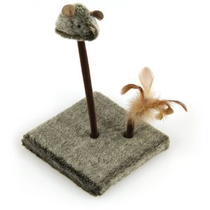 swisspet Station de jeu avec souris/micr 15x15x24cm brune foncée incl.pile