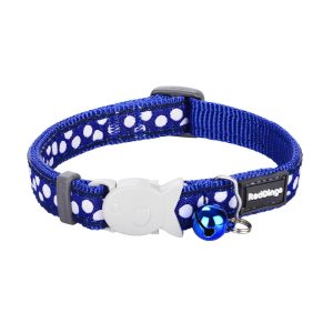 RedDingo Cat Collie Design bleu foncéXS points blancs sur bleu 12mm x 20-32cm